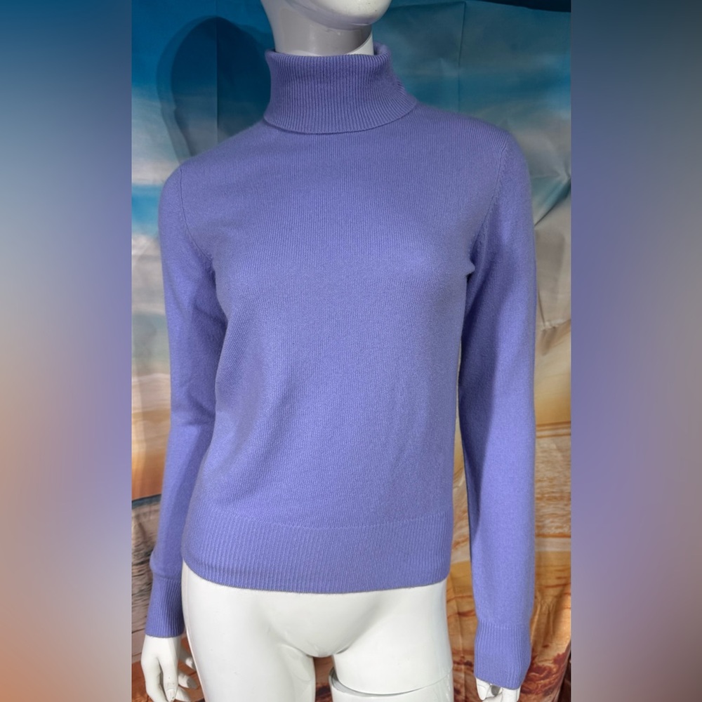 Lord & Taylor Purple Turtleneck Sweater